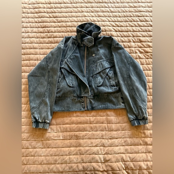 Lorena Saravia H&M VOLUMINOUS TWILL JACKET DARK BROWN, Size Small - Picture 5 of 10